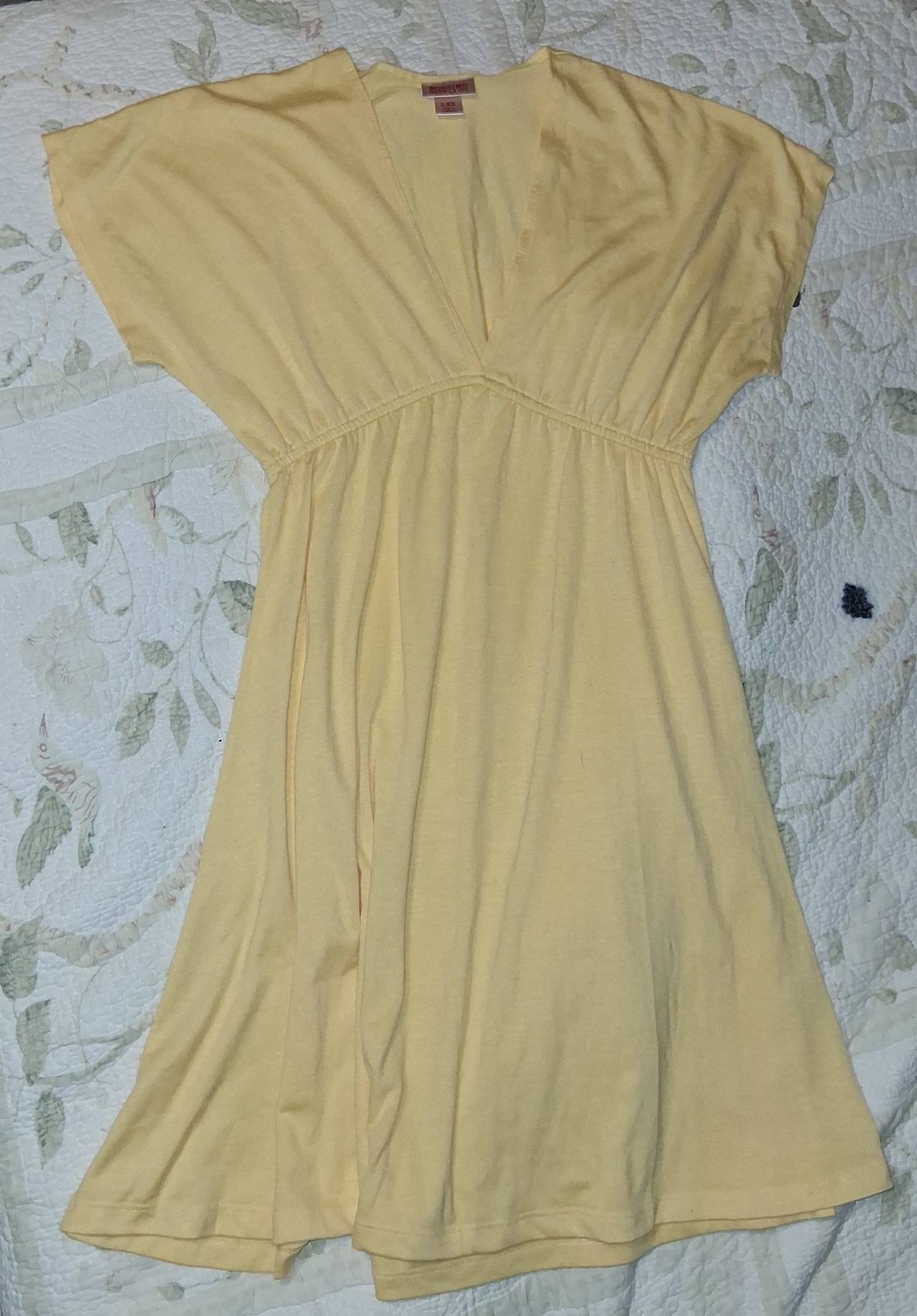 Mossimo Supply Co. Yellow V-Neck Dress