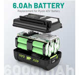 FUTUREBATT Large Capacity 6.0Ah 40V Battery for Ryobi 40 Volt Power Tools - Image 7