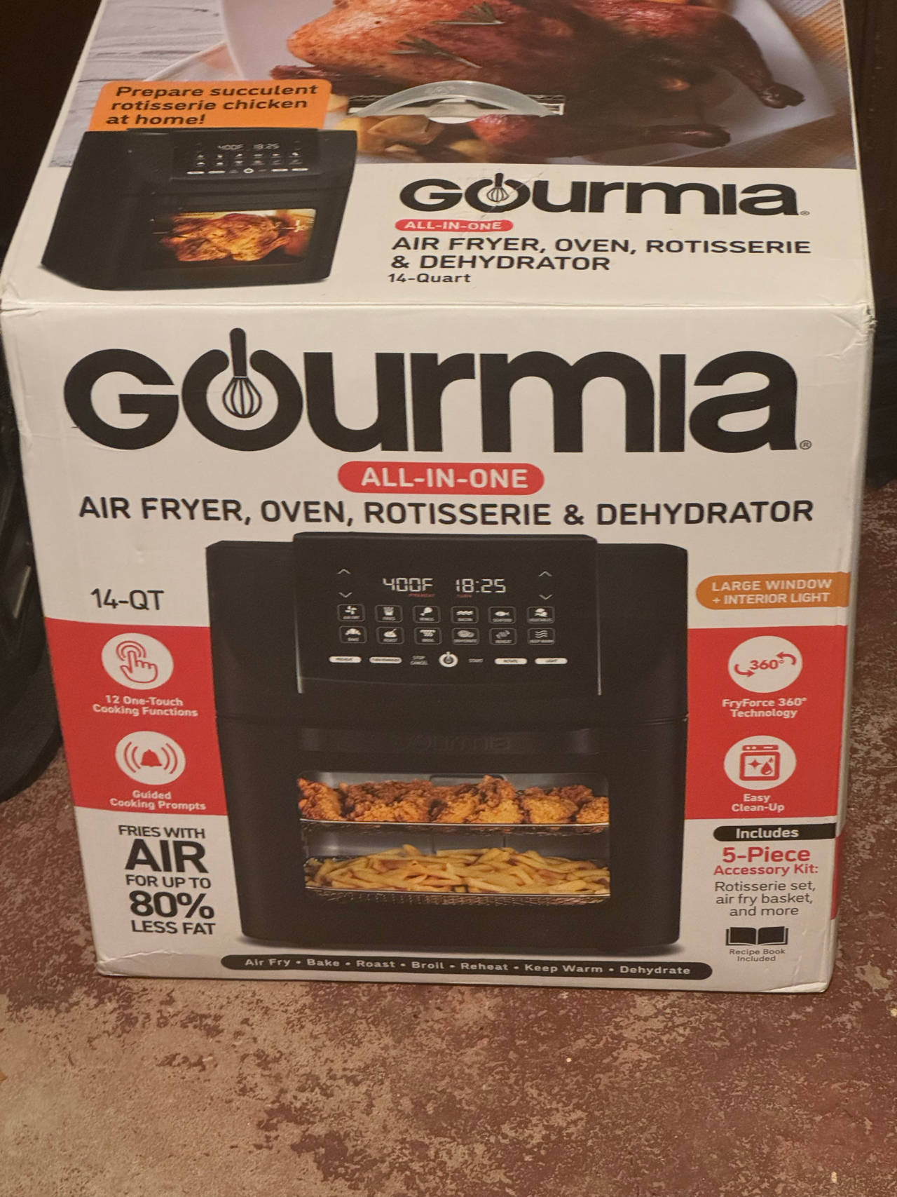 Gourmia All-in-One Air Fryer Oven Rotisserie & Dehydrator