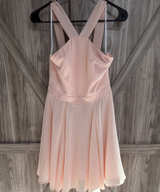 Lulus Blush Pink Halter Fit and Flare Dress small - Image 1