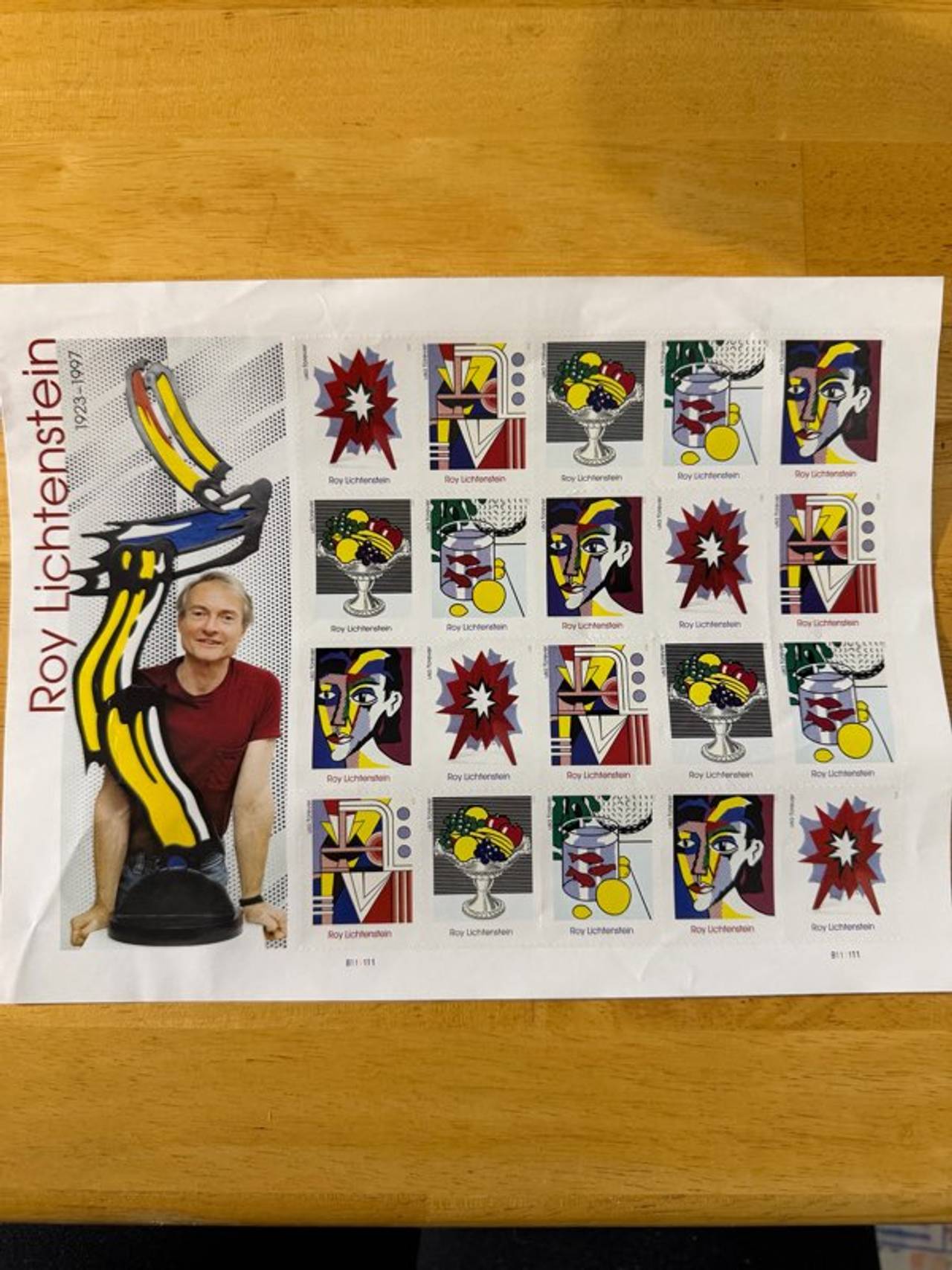 USPS Roy Lichtenstein Forever Stamps Sheet of 20