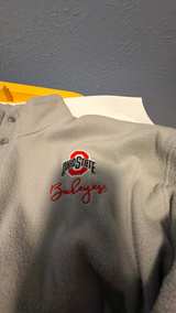 Ohio State Buckeyes Grey Quarter-Button Pullover Jacket - Image 3