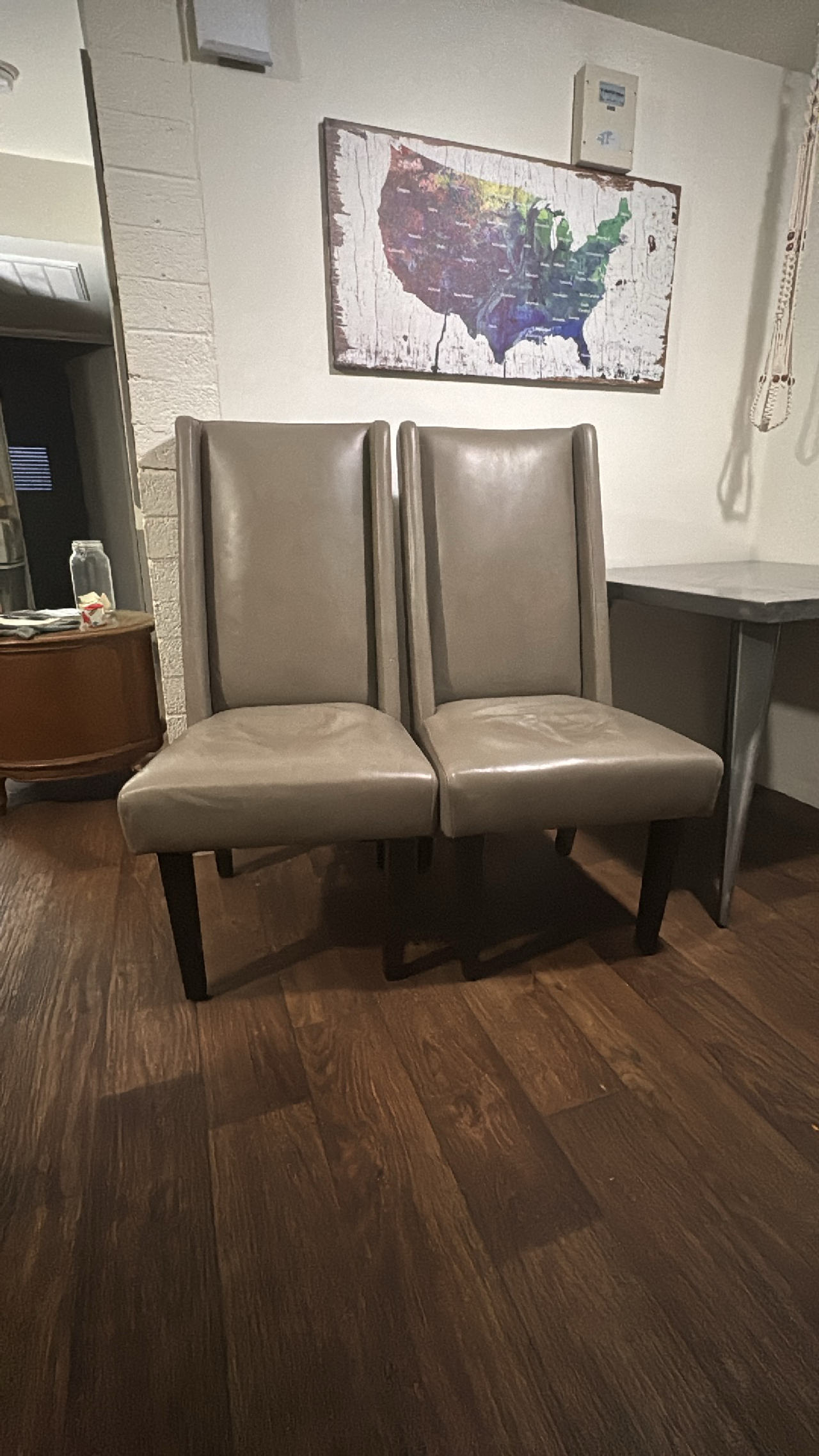 High Back Faux Leather Dining Chairs