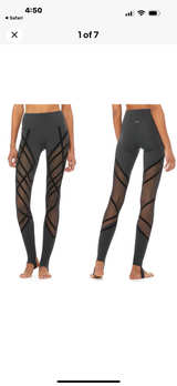Alo Yoga High-Waist Mesh Leggings - Image 1