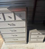 Silver Glitter Chest and Nightstand Set - Image 1