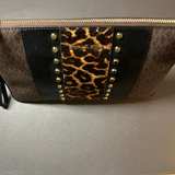 MICHAEL KORS | Calf Hair Clutch Wristlet Purse Animal Print Gold Hardware - Image 4
