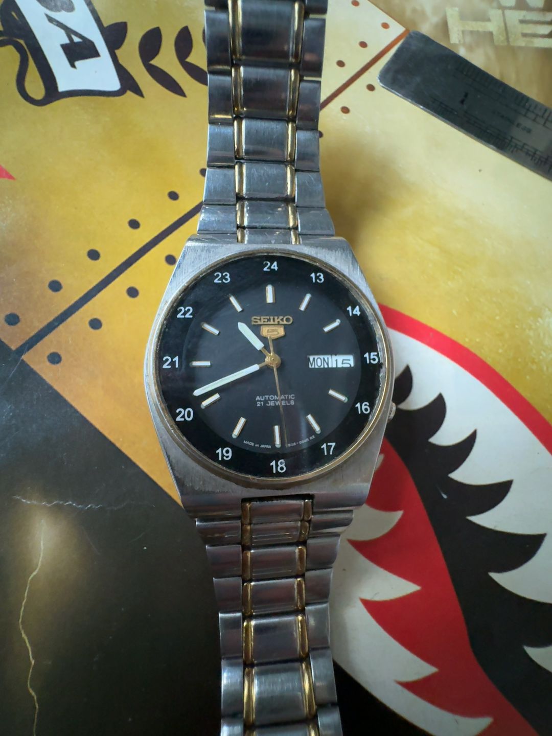 Seiko 5 Automatic Vintage Men's Watch Black Dial