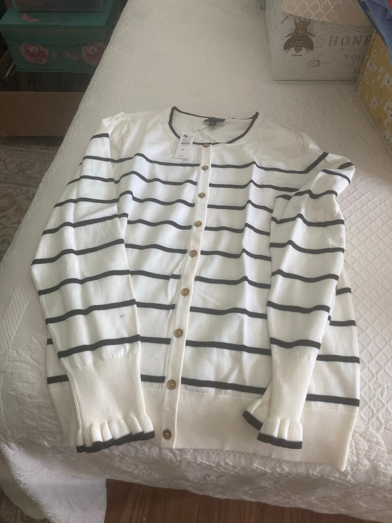 Striped Cardigan Sweater