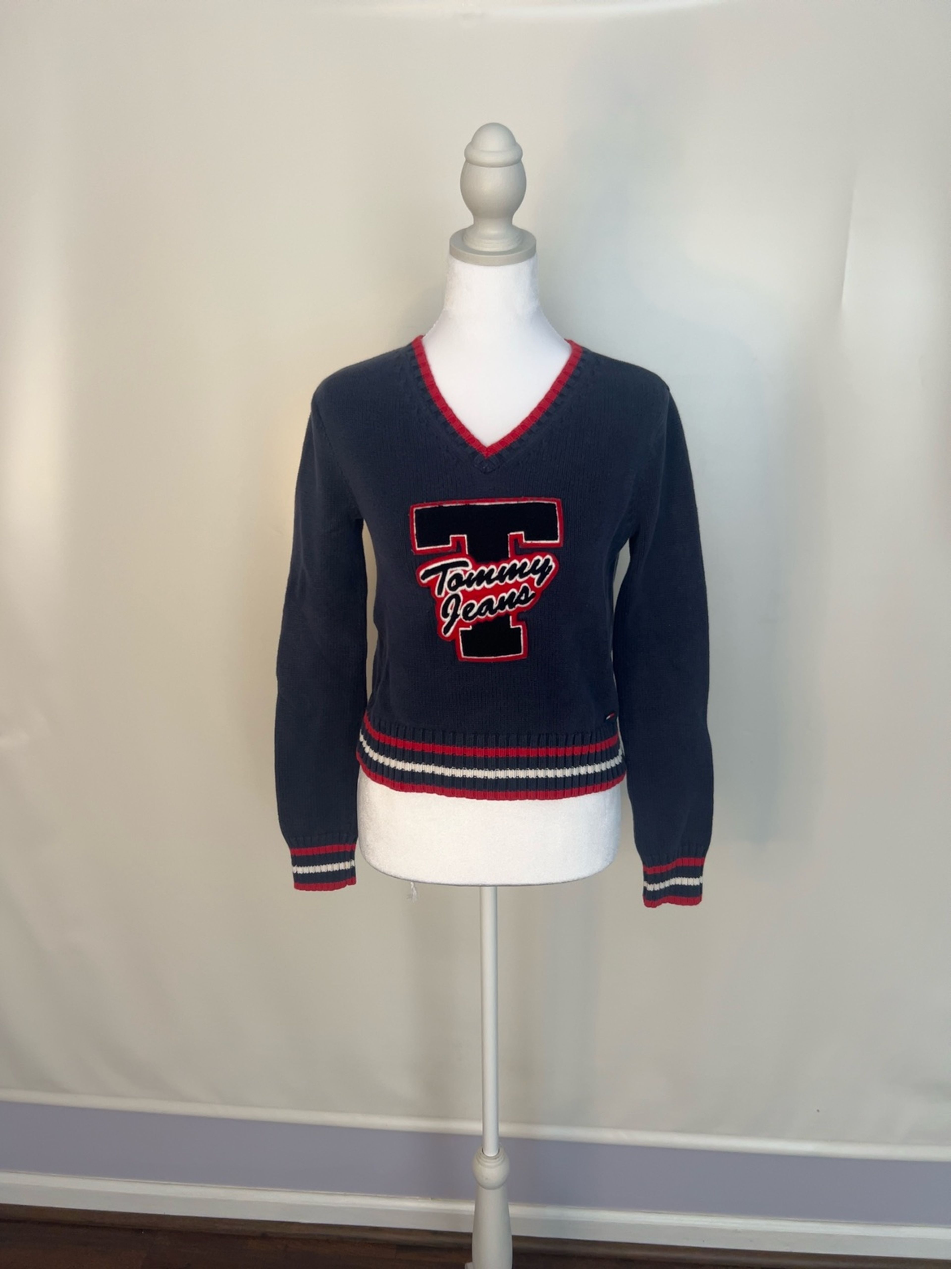 Tommy Jeans Letterman Sweater Blue