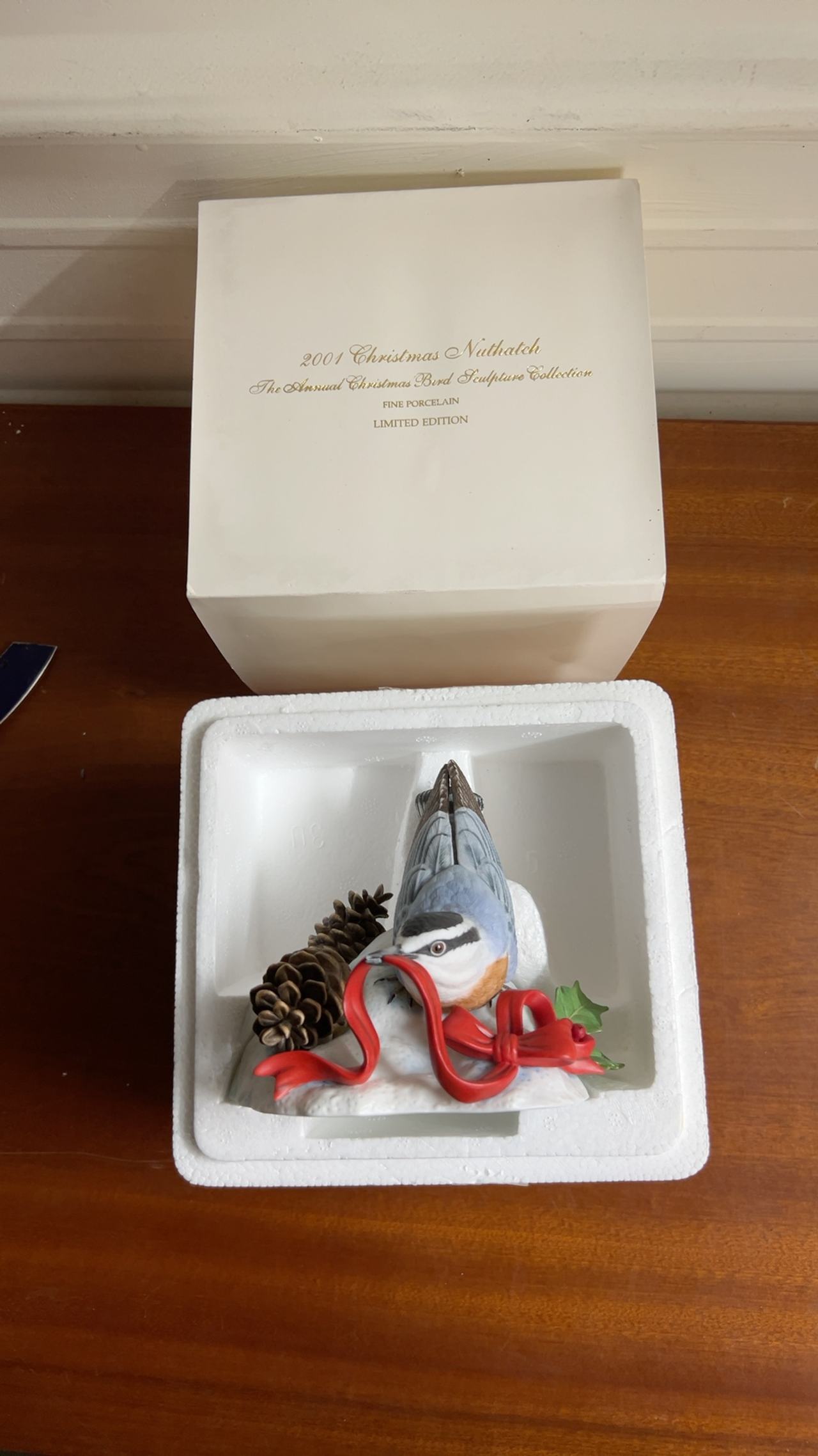 Lenox Red-breasted Nuthatch Porcelain Figurine