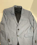 Hugo Boss Light Blue Micro-Check Blazer - Image 1
