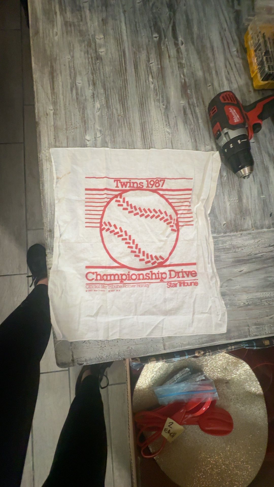 Minnesota Twins 1987 Championship Drive Homer Hanky