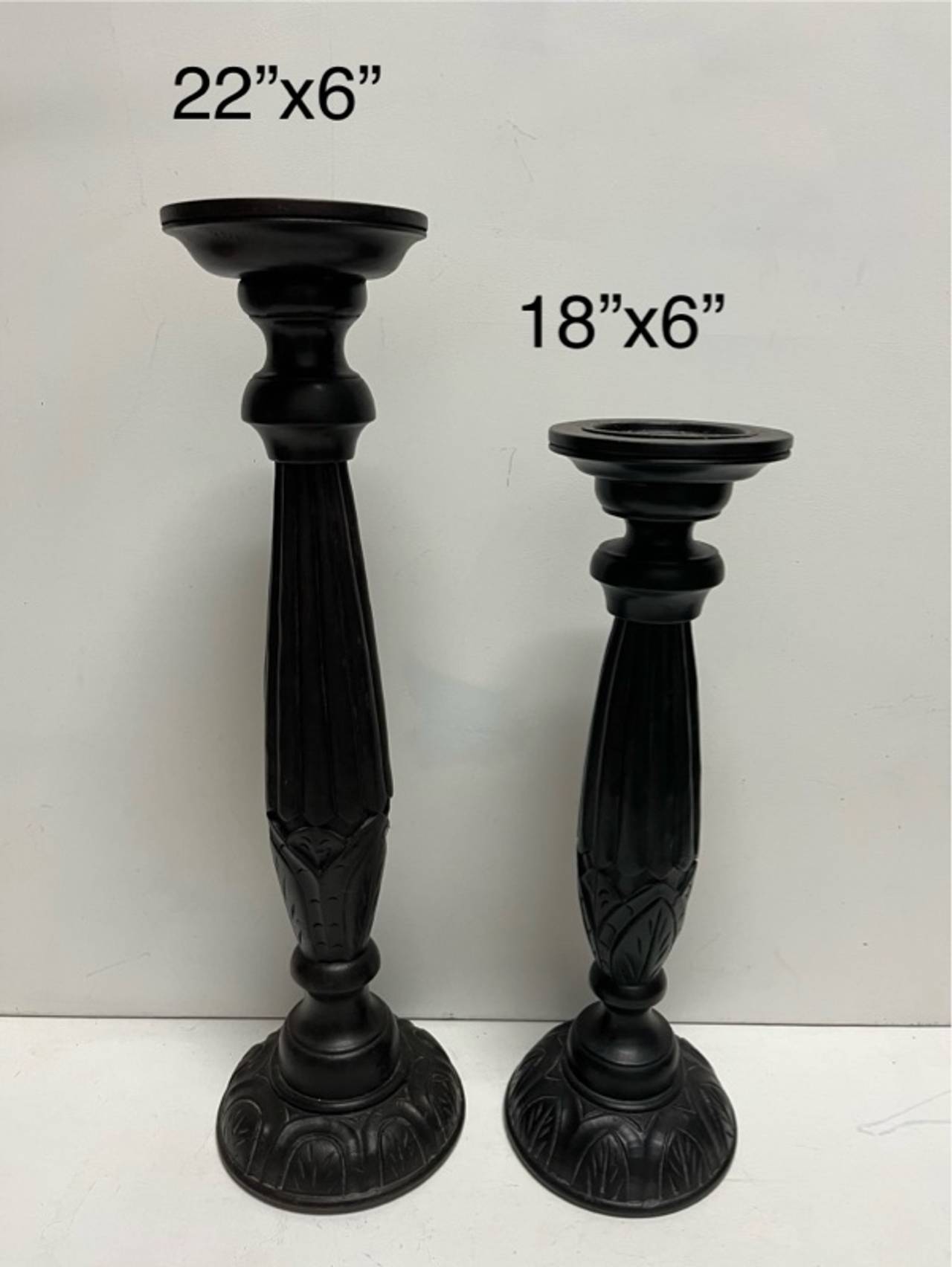 India Meets India Black Pillar Candle Holder
