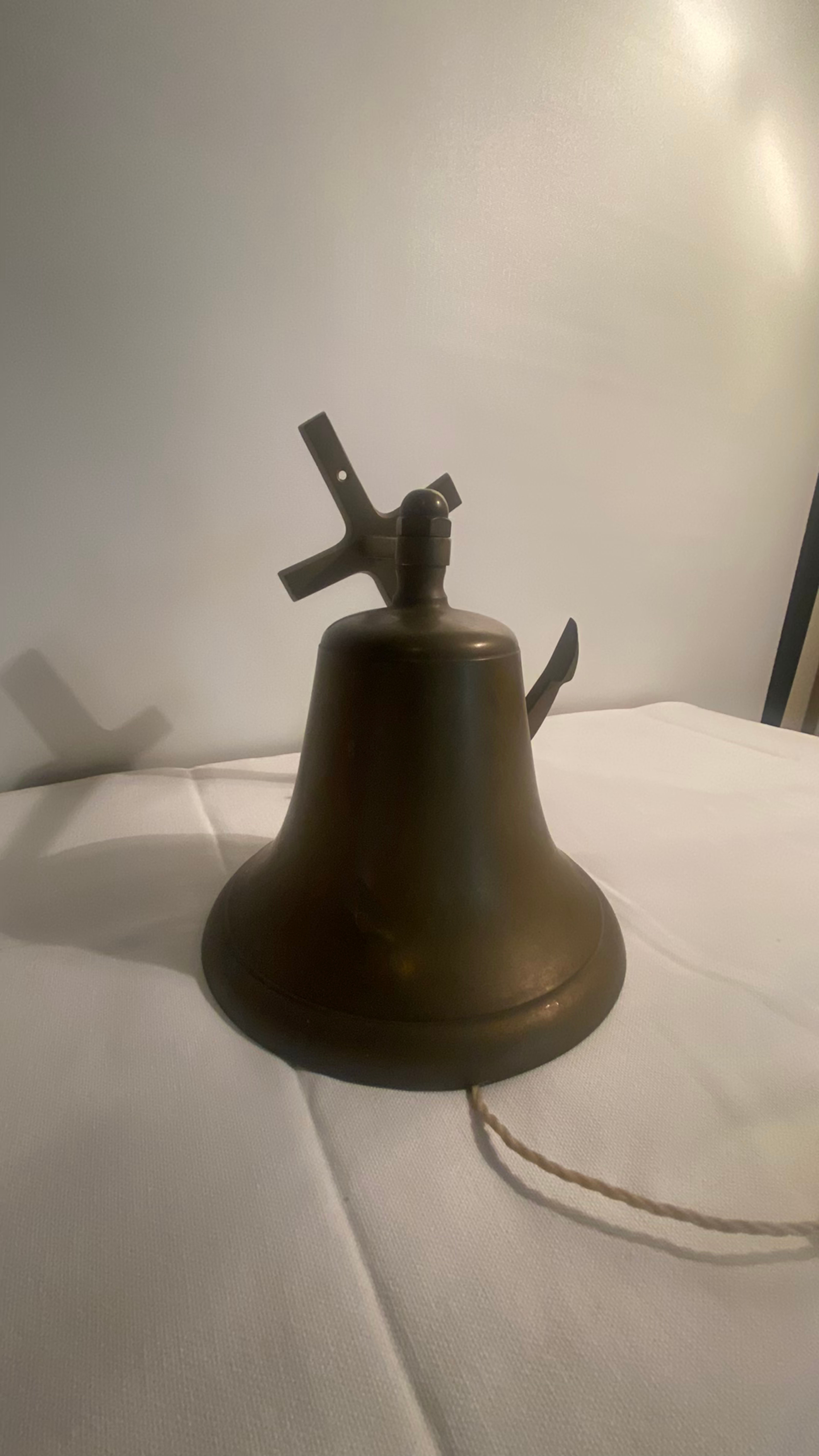 Brass Ship's Bell with Anchor Mount - Image 3