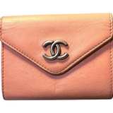 Chanel Pink Leather Wallet with CC Logo - Image 1