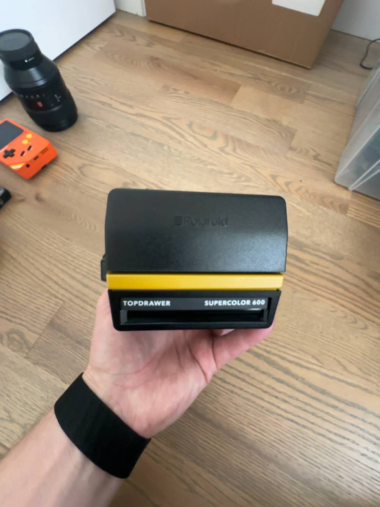 Polaroid 600 Job Pro Instant Film Camera Yellow and Black