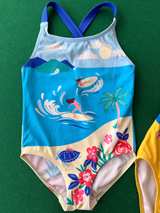 Mini Boden Girls Swimsuit and Shorts Set 2-3T - Image 4