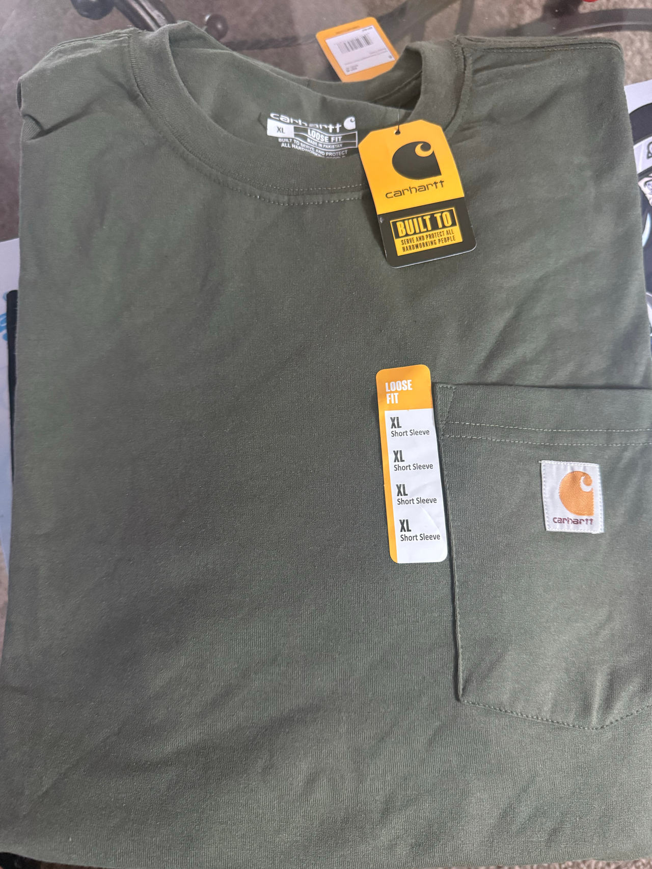 Carhartt Men's Loose Fit Heavyweight Short-Sleeve Pocket T-Shirt