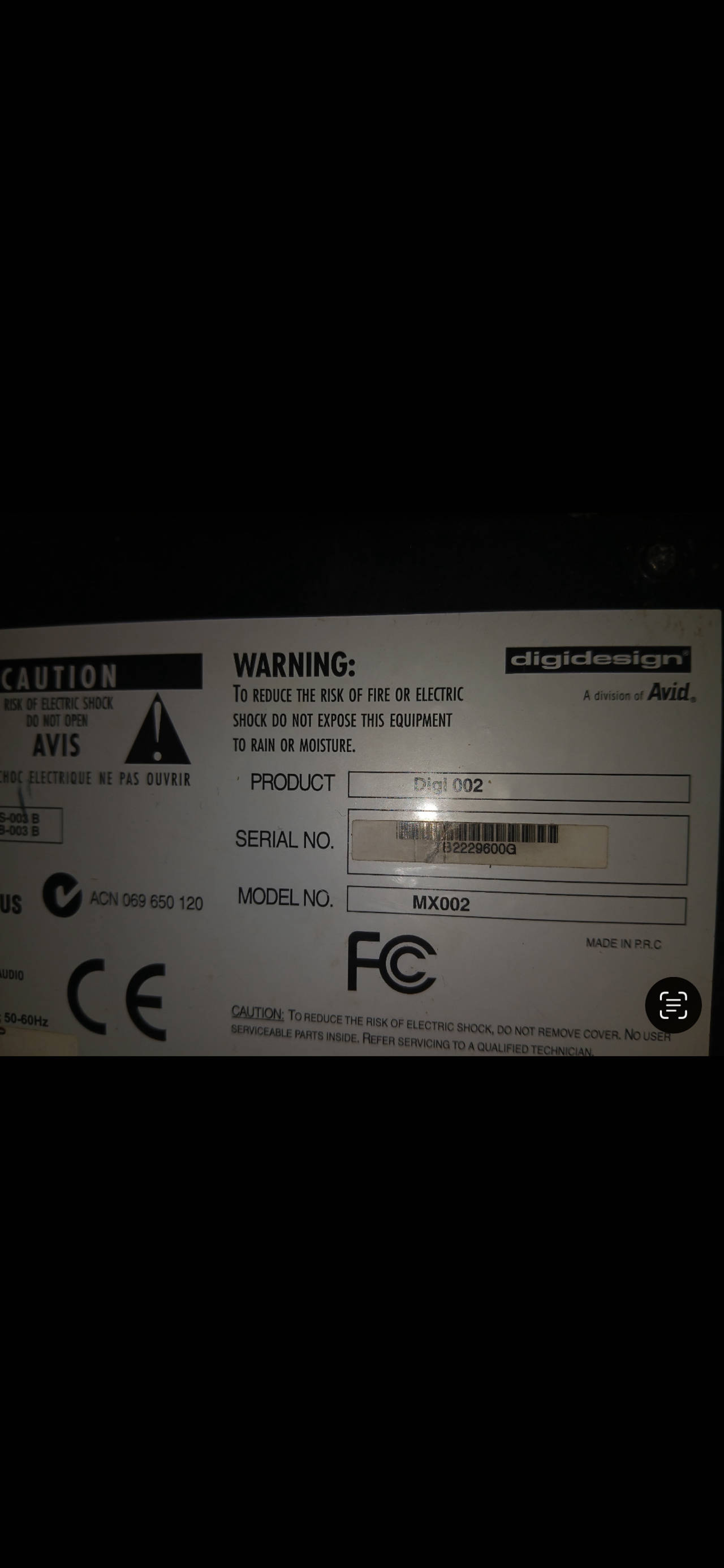 Digidesign Digi 002 Rack Audio Interface