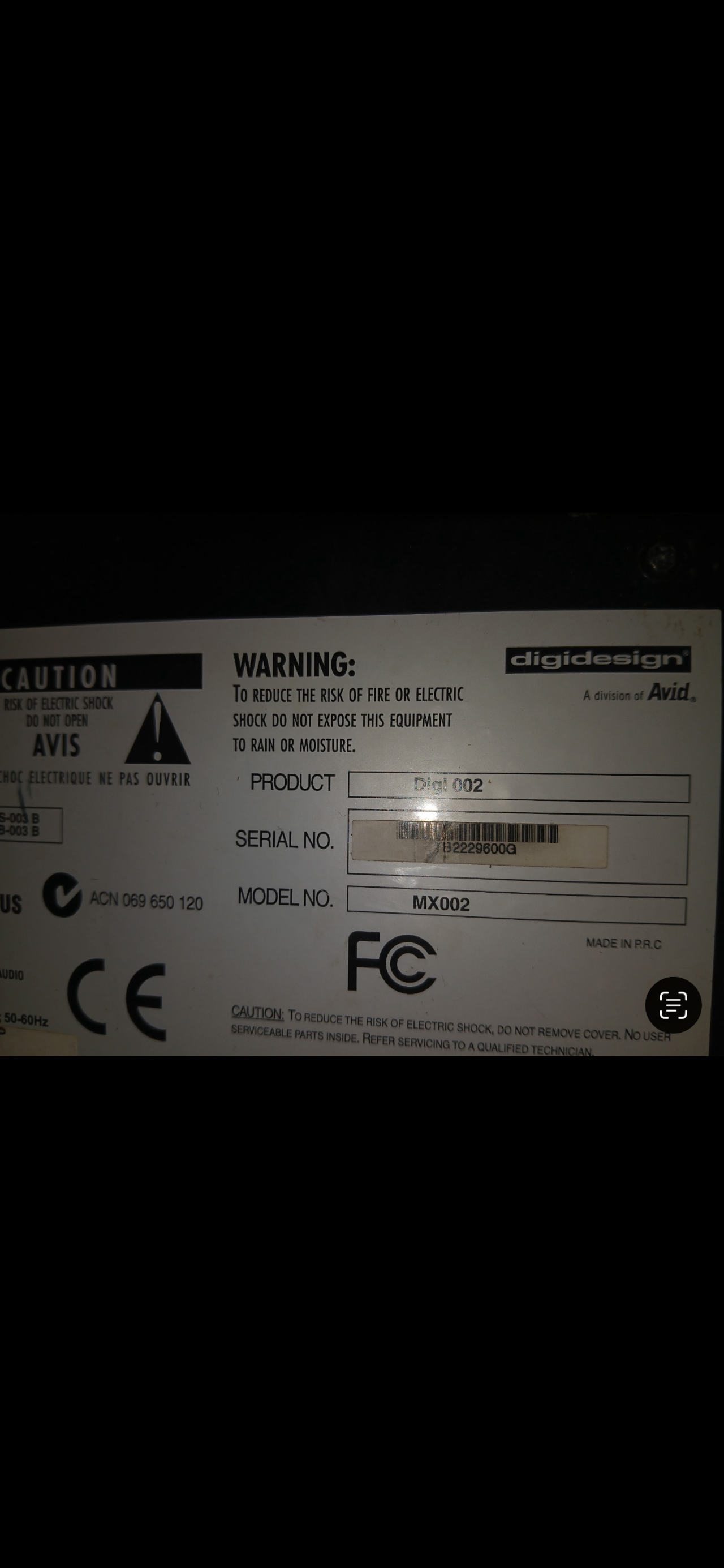 Digidesign Digi 002 Rack Audio Interface