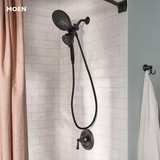 Moen Gibson Matte Black Tub/Shower Faucet with Handshower - Image 2