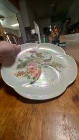 Vintage Japanese Iridescent Peacock Lusterware Bowl - Image 2