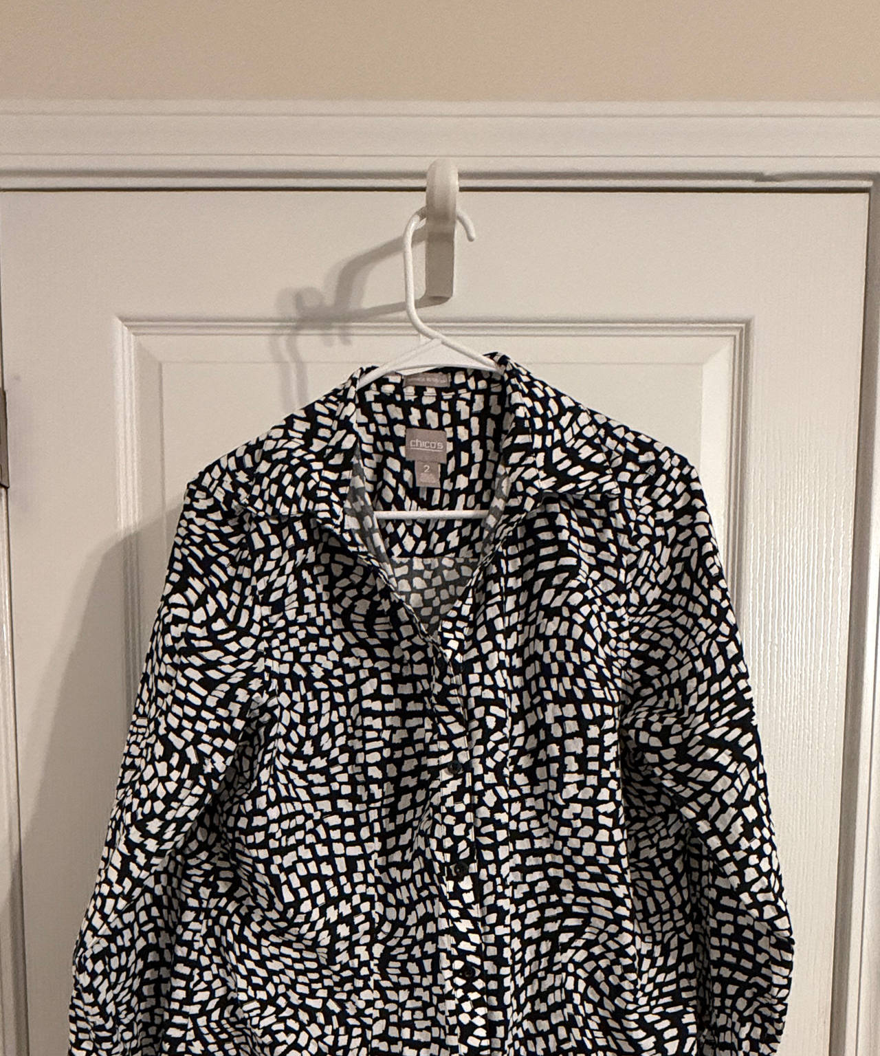 Chico's Abstract Print Button Down Shirt