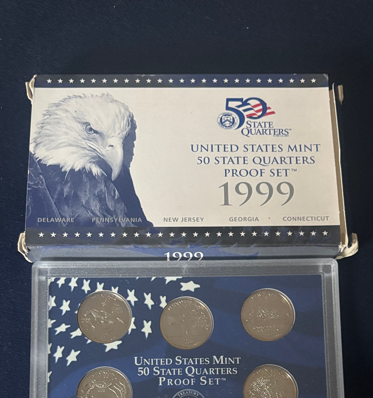 1999 United States Mint 50 State Quarters Proof Set