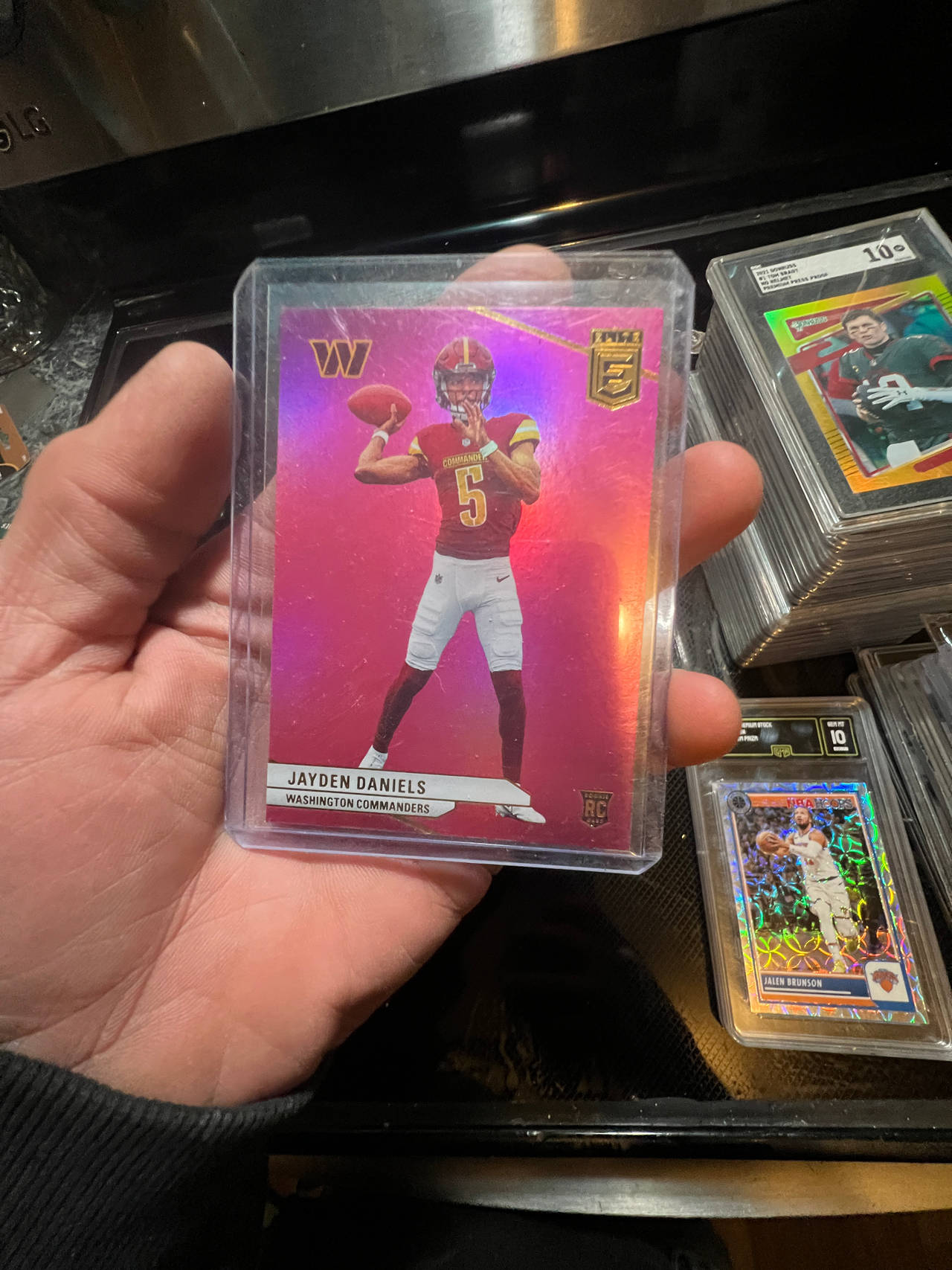 2024 Panini Donruss Elite Jayden Daniels Pink Parallel Rookie Card