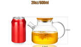 PARACITY Glass Teapot Stovetop 20 OZ/600ml, Borosilicate Clear Tea Kettle - Image 2
