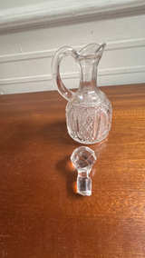 American Brilliant Cut Glass Cruet with Star Stopper - Image 5