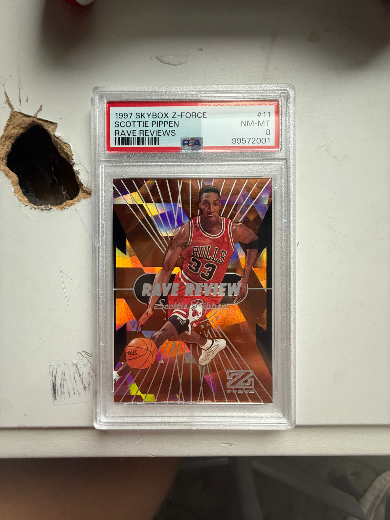 1997 SkyBox Z-Force Rave Reviews Scottie Pippen Basketball Card