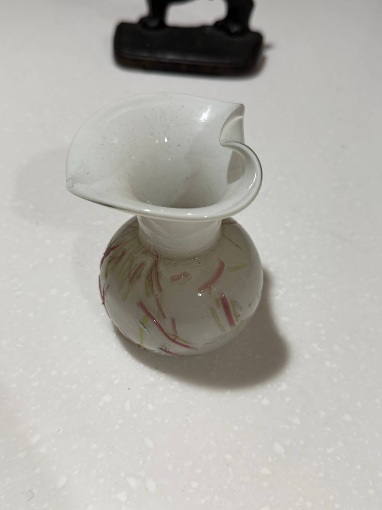 Hand Blown Art Glass Jack in the Pulpit Vase