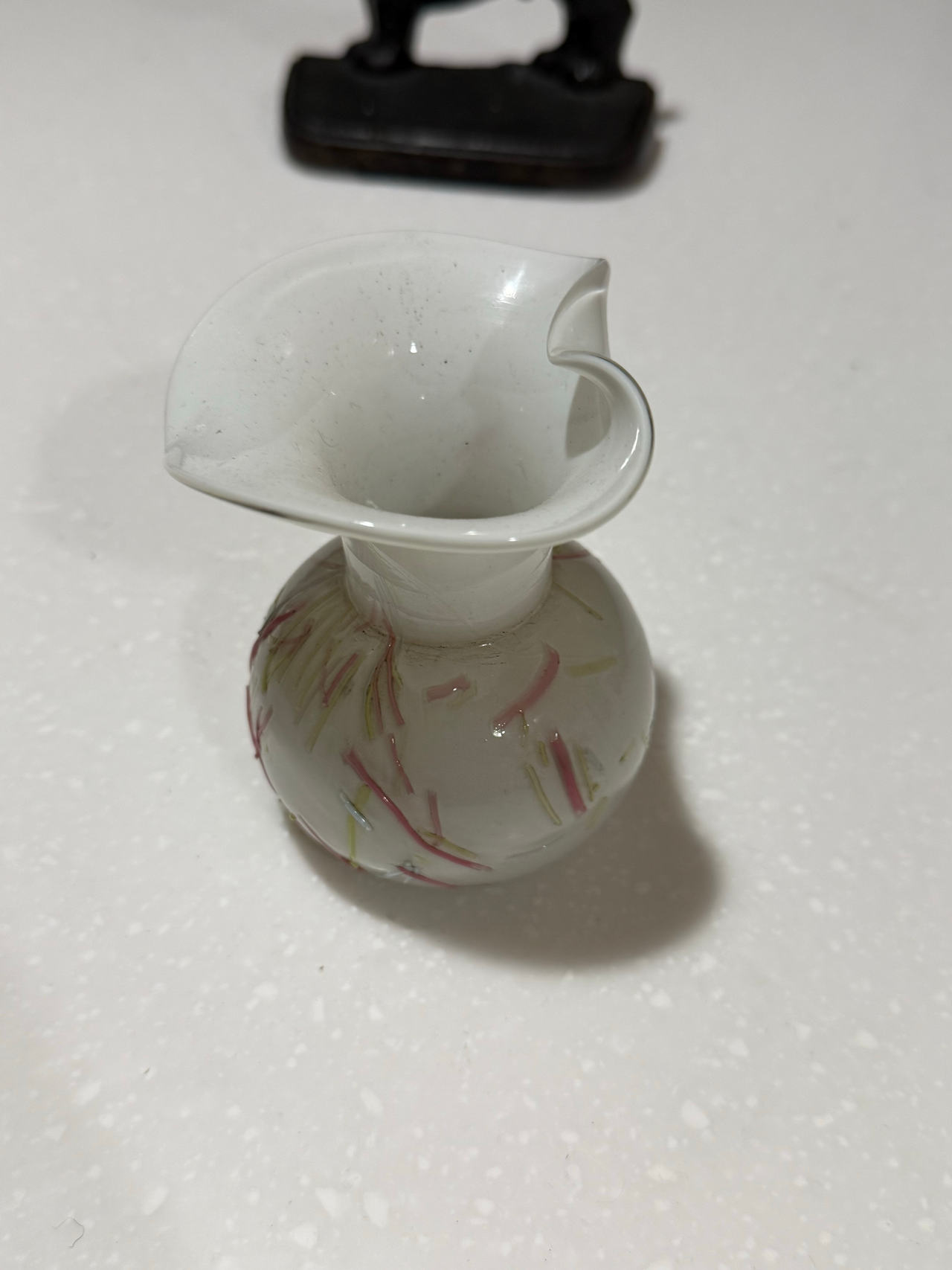Hand Blown Art Glass Jack in the Pulpit Vase