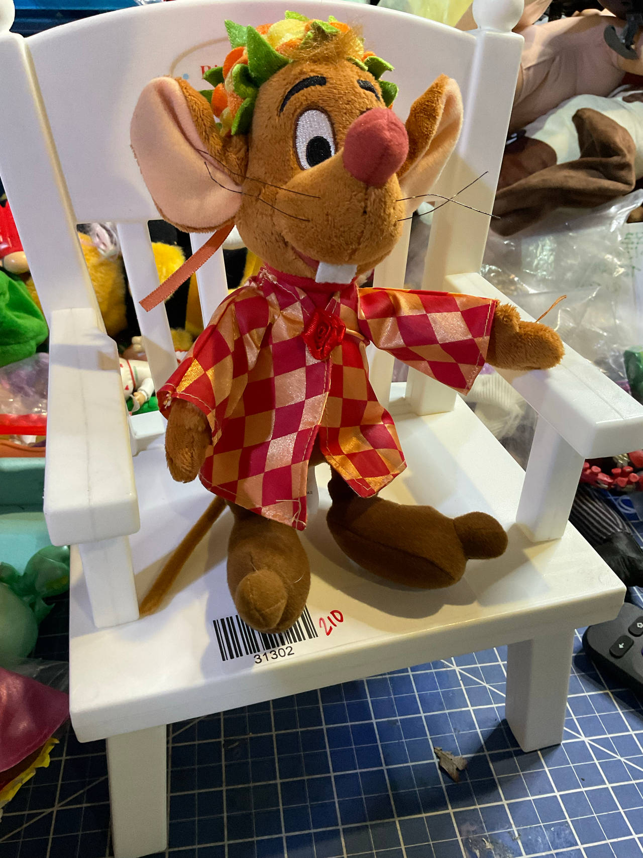 Disney Cinderella JAQ Mouse vtg Plush. 210
