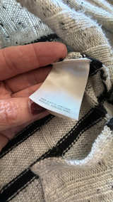 Moth (Anthropologie) Engineer Striped Cowl Neck Oversized Sweater: S - Image 3