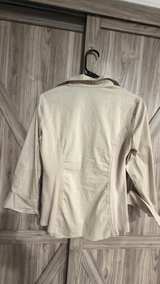 Zac & Rachel Small Pintuck Pleat Button Down Shirt Beige - Image 5