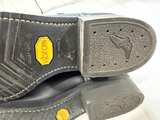 Men’s Black Leather Engineer Boots 10.5E Wide Vibram Oil Resistant Pull On - Image 3