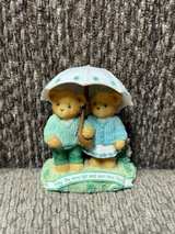 Cherished Teddies Carter & Elsie "We're Friends Rain or Shine" Figurine - Image 1