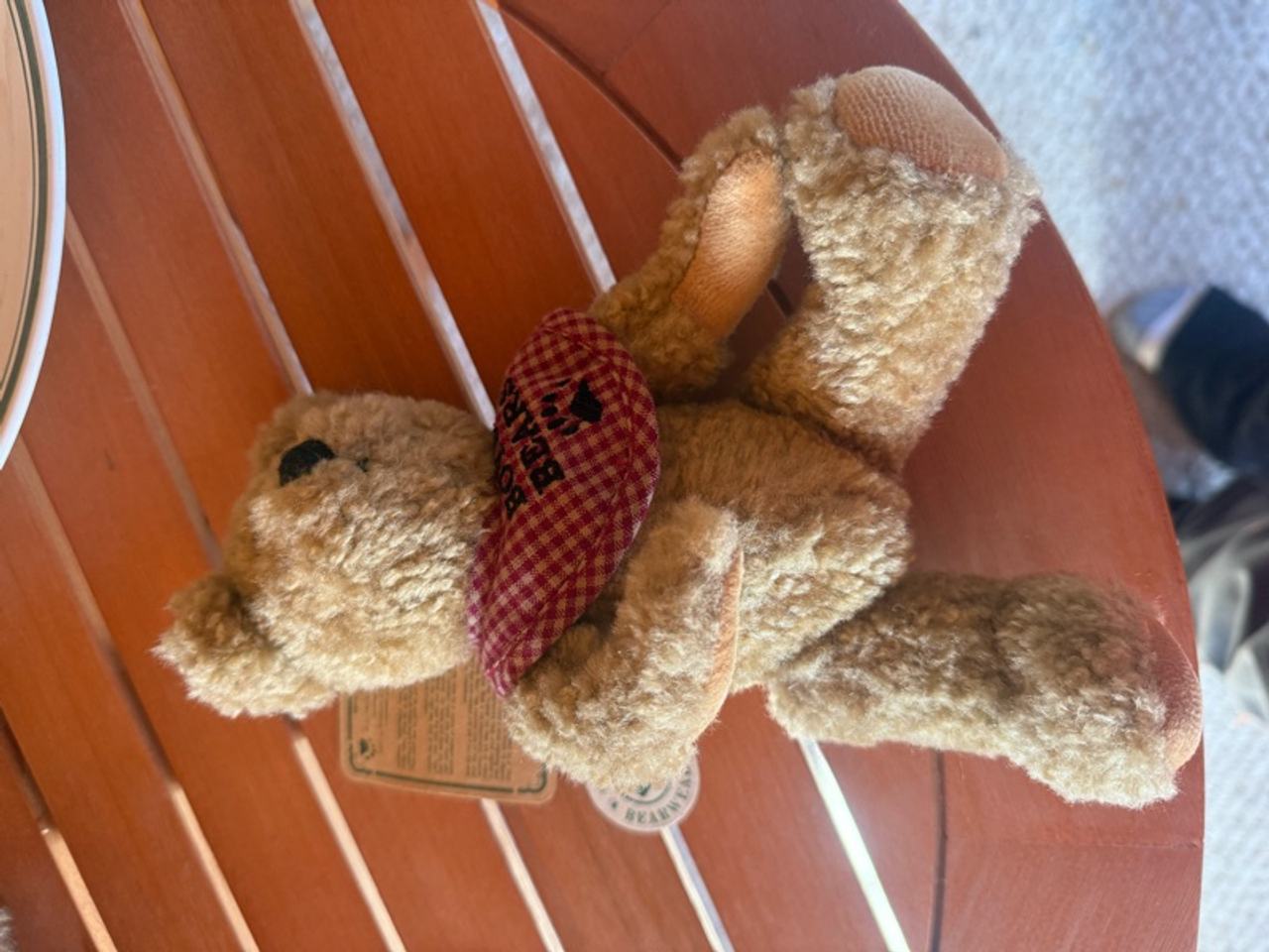 Boyds Bears Bosley Beige Plush 8" Bear with Bib