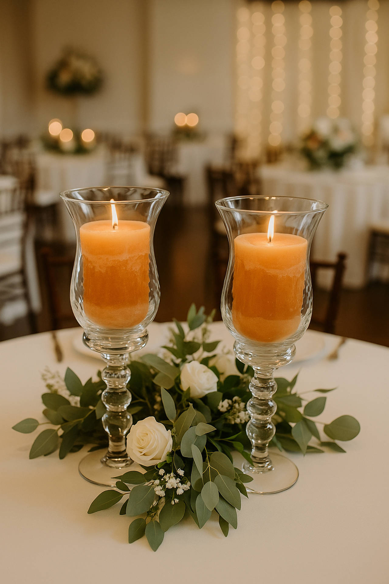 Hurricane Candle Holder Centerpiece