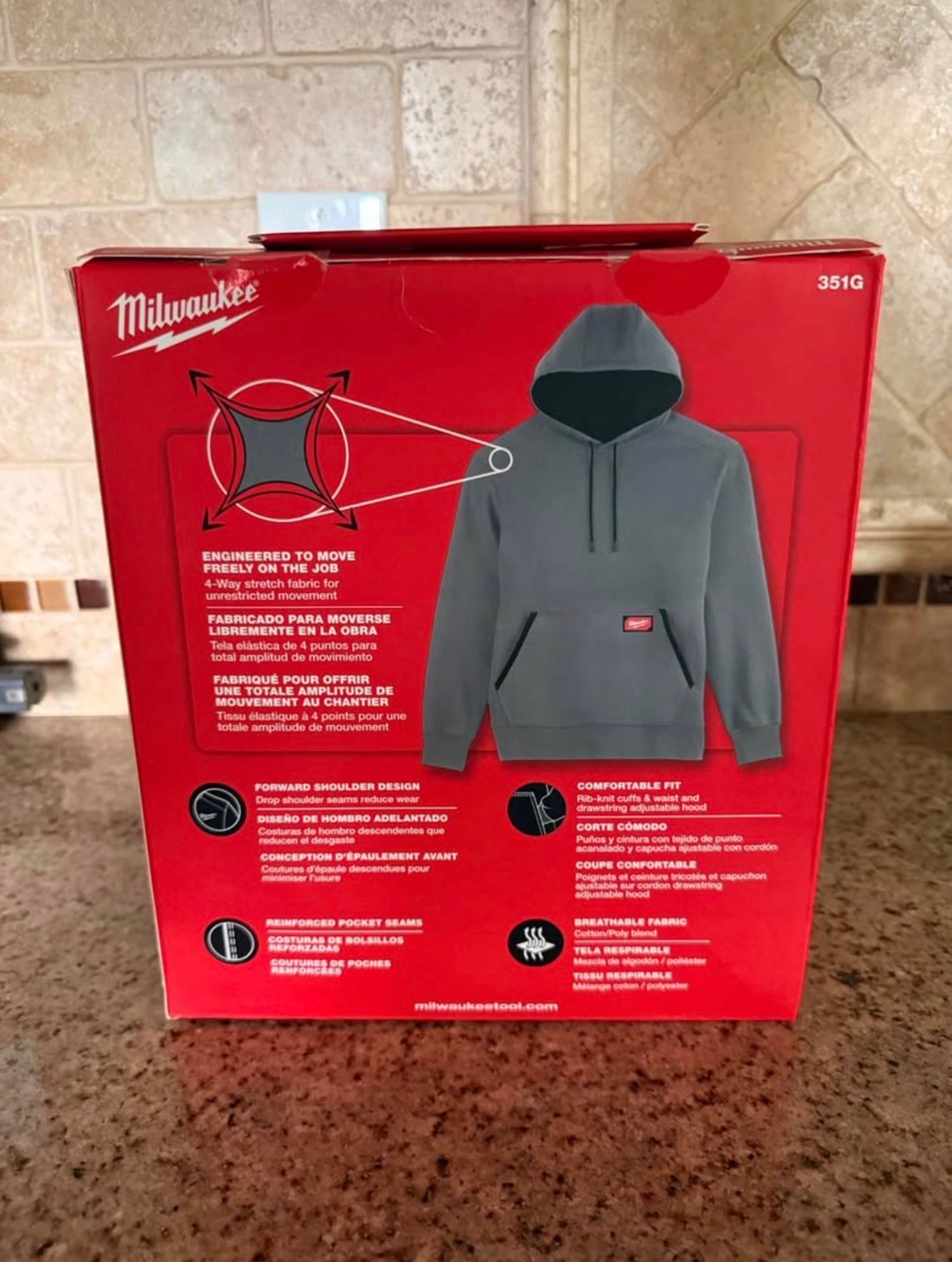 Milwaukee FreeFlex Pullover Hoodie Size XL - Image 3