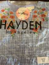 Hayden Los Angeles Girls Blue Plaid Floral Embroidered Top - Image 3