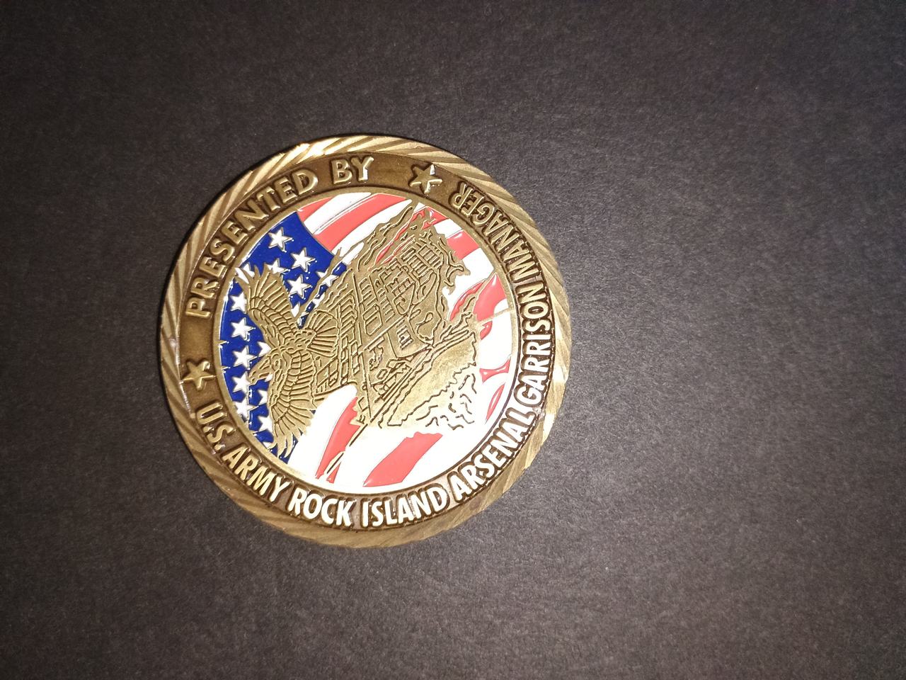 U.S. Army Rock Island Arsenal Garrison Manager Challenge Coin