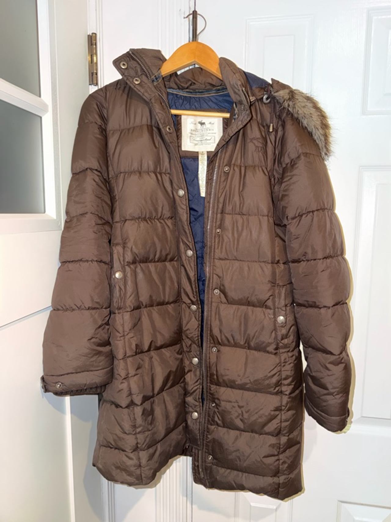 Abercrombie & Fitch Brown Puffer Jacket Small