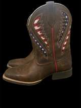 Ariat Kid's American Patriot Western Boots with the wriggle room soles - Image 3