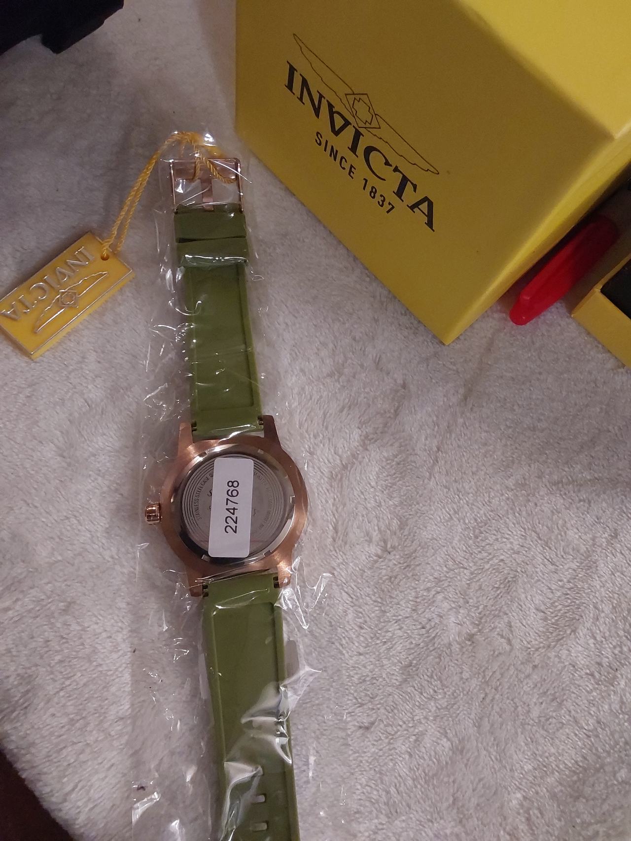Invicta Pro Diver Quartz Green Dial Rose Gold Watch 35488