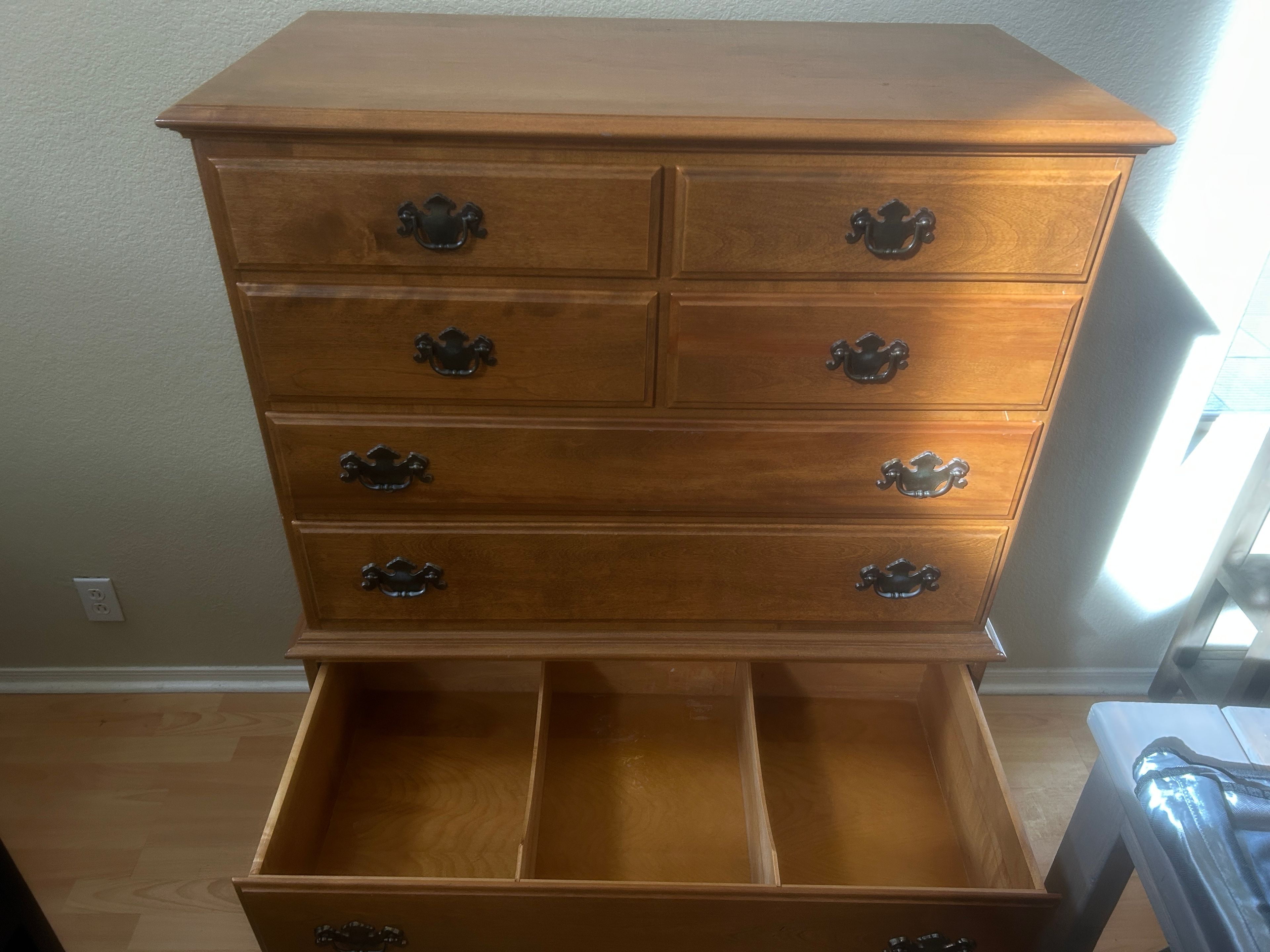 Ethan Allen Antique Heirloom Solid Maple Dresser - Image 7