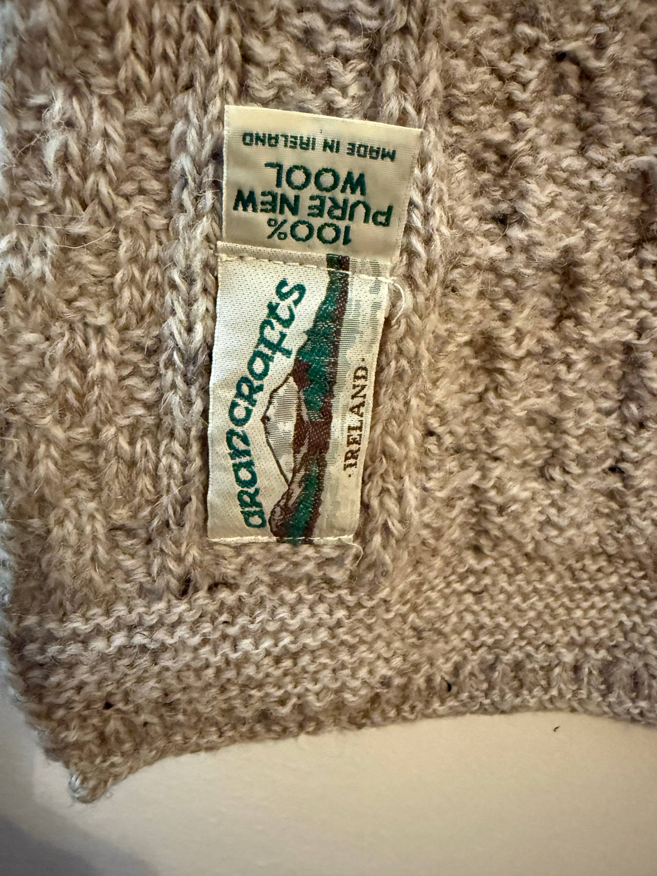 Aran Crafts 100% Pure New Wool Irish Scarf