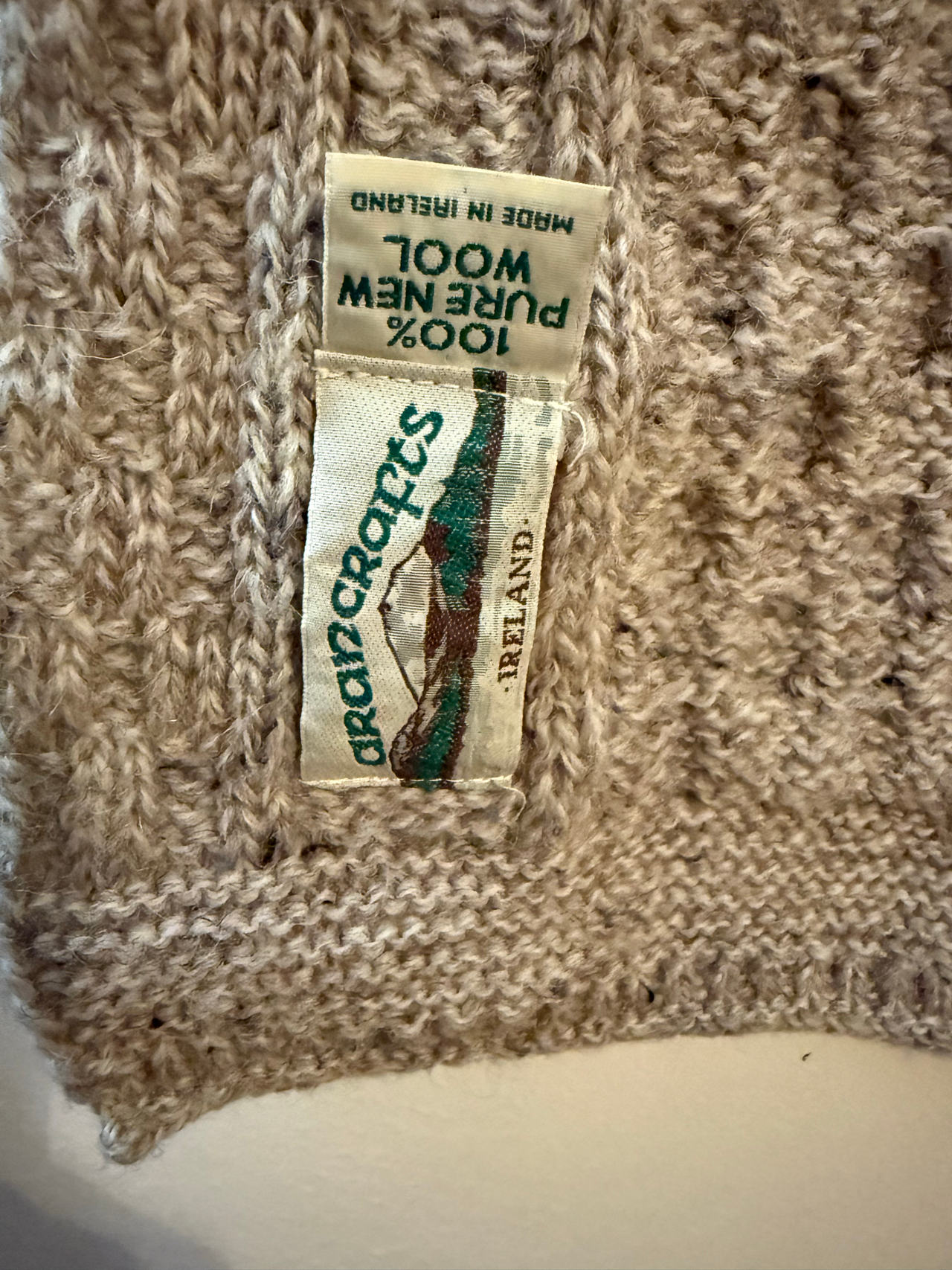 Aran Crafts 100% Pure New Wool Irish Scarf